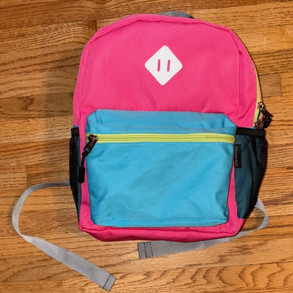 Steamed Bun small Kids Pink and Blue Backpack